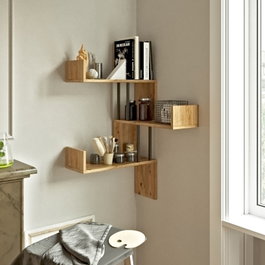 Hanah Home Vg17-A Estantería de pared Pino Atlántico